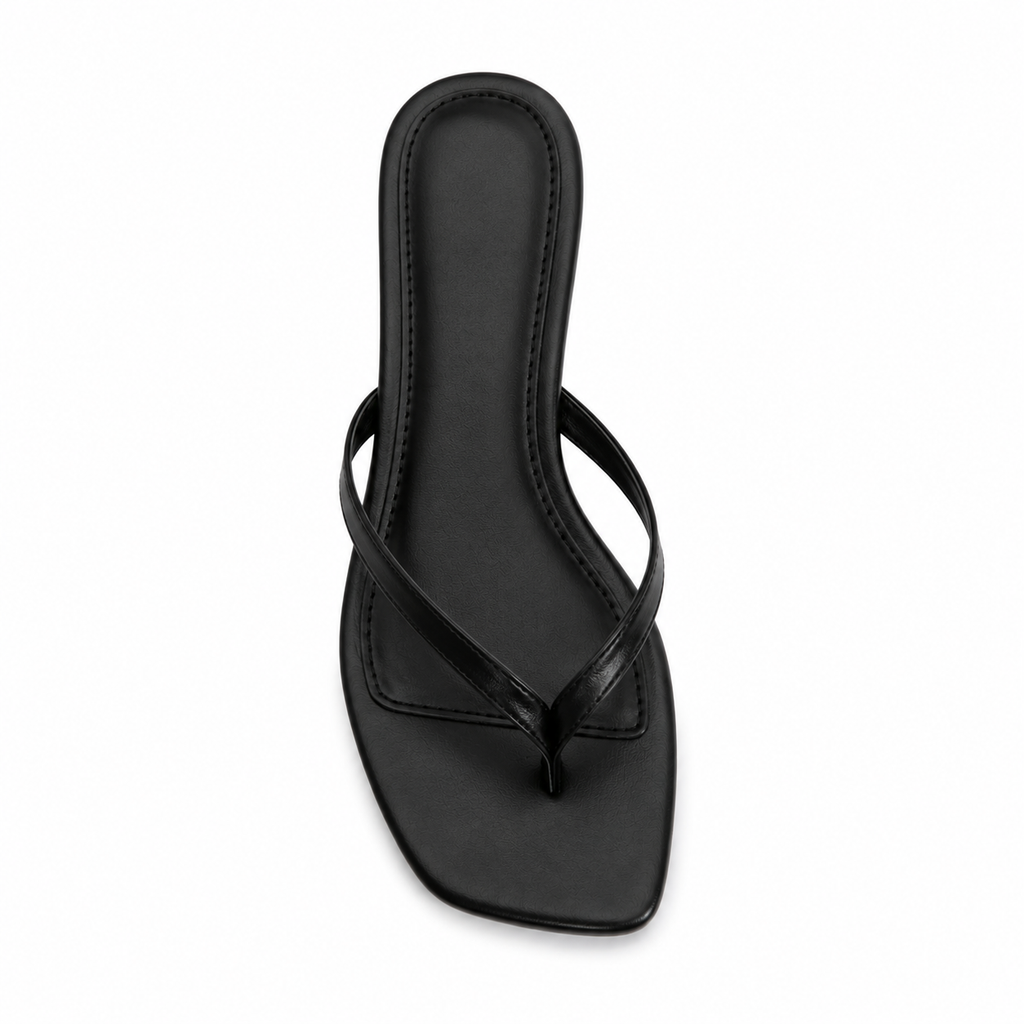 Zwarte Kitten Heel Teenslippers