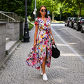 Aurora Floral Wrap Maxi Jurk